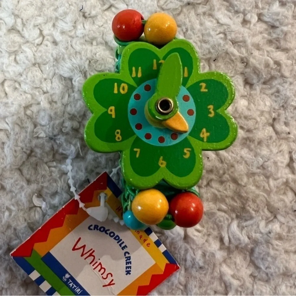 Tatiri Crocodile Creek Whimsy Wooden Manual Children's Teaching Watch